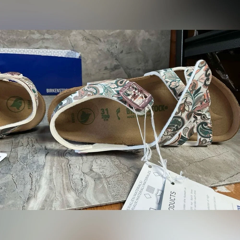 BIRKENSTOCK RIO VEGAN PAISLEY LIGHT ROSE BIRKO FLOR NARROW